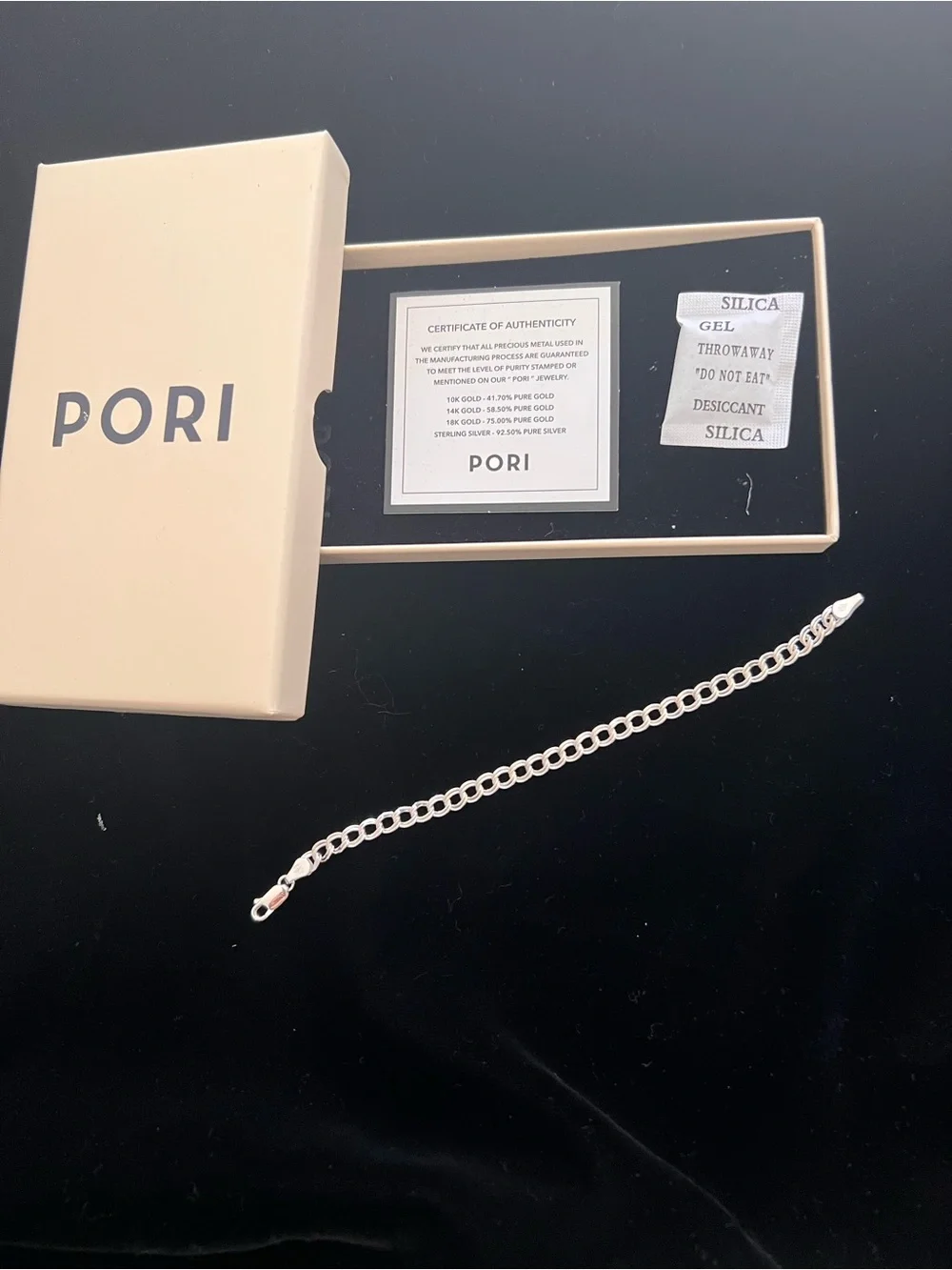 Sterling Silver Curb Chain Bracelet - Silver